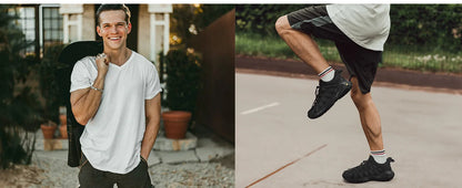 Sneakers larghe Fittington da uomo, scarpe da trekking slip-on, scarpe da corsa da uomo morbide e comode, scarpe da passeggio antiscivolo con supporto per l'arco plantare