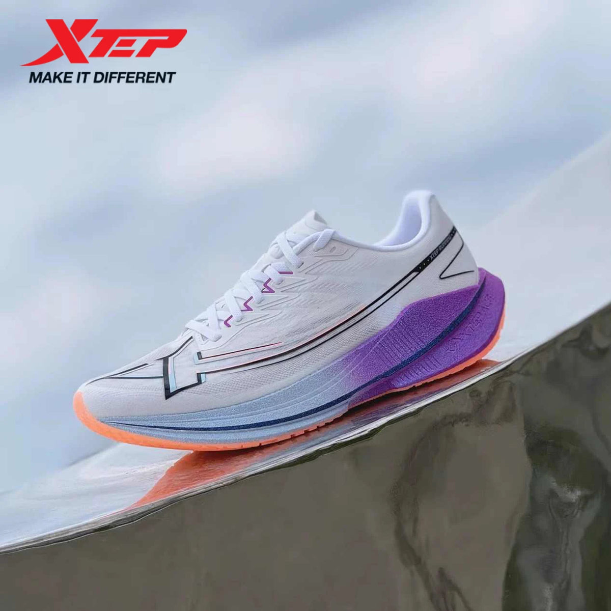 Xtep Shyft 1.0 profesionalne muške tenisice za trčanje za ljetni maraton s karbonskom pločom za apsorpciju udaraca, natjecateljske tenisice 875319110083