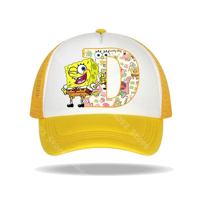 SpongeBob SquarePanted Baseball Cap Kids Adults Letter Print Sun Hats Anime Cartoon Adjustable Peaked Caps Summer Casual Hat New