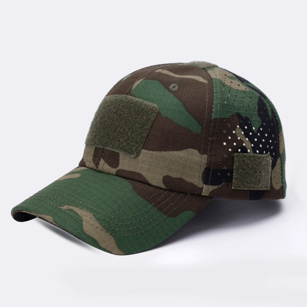 Breathable Camouflage Baseball Cap UV Sun Protection Hat for Outdoor Sports Fishing Camping Hiking Hunting