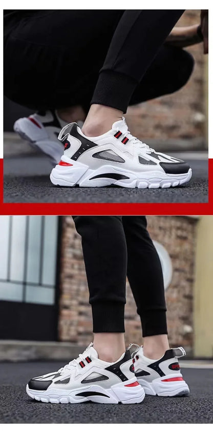 Spring New Style Breathable Thick Bottom Heightening Sports Dad Shoes Men Korean Version Trendy Casual Shoes Autumn Model
