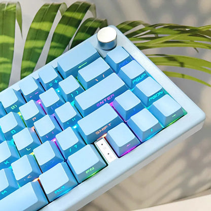 Set di keycap retroilluminati con incisione laterale da 131 tasti per tastiera meccanica con switch Cherry MX, profilo OEM, ABS, keycap personalizzati DIY