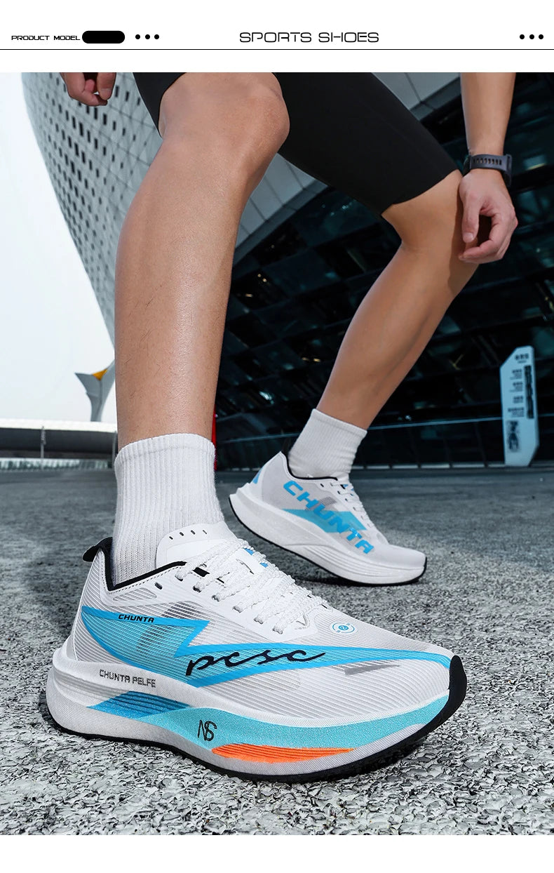 Zapatillas de running con placa de carbono para maratón, para hombre y mujer, deportivas especializadas, transpirables, ligeras y cómodas Chunta