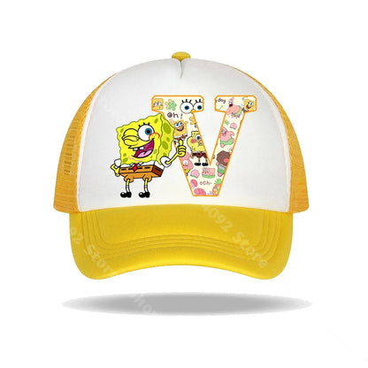 SpongeBob SquarePanted Baseball Cap Kids Adults Letter Print Sun Hats Anime Cartoon Adjustable Peaked Caps Summer Casual Hat New