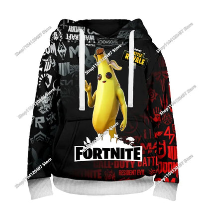 Children Clothes Birthday Cute Gifts Fortnite Child Hoodies Battle Royale Boys Girls Anime Sweatshirt Kids Winter Pullover Tops