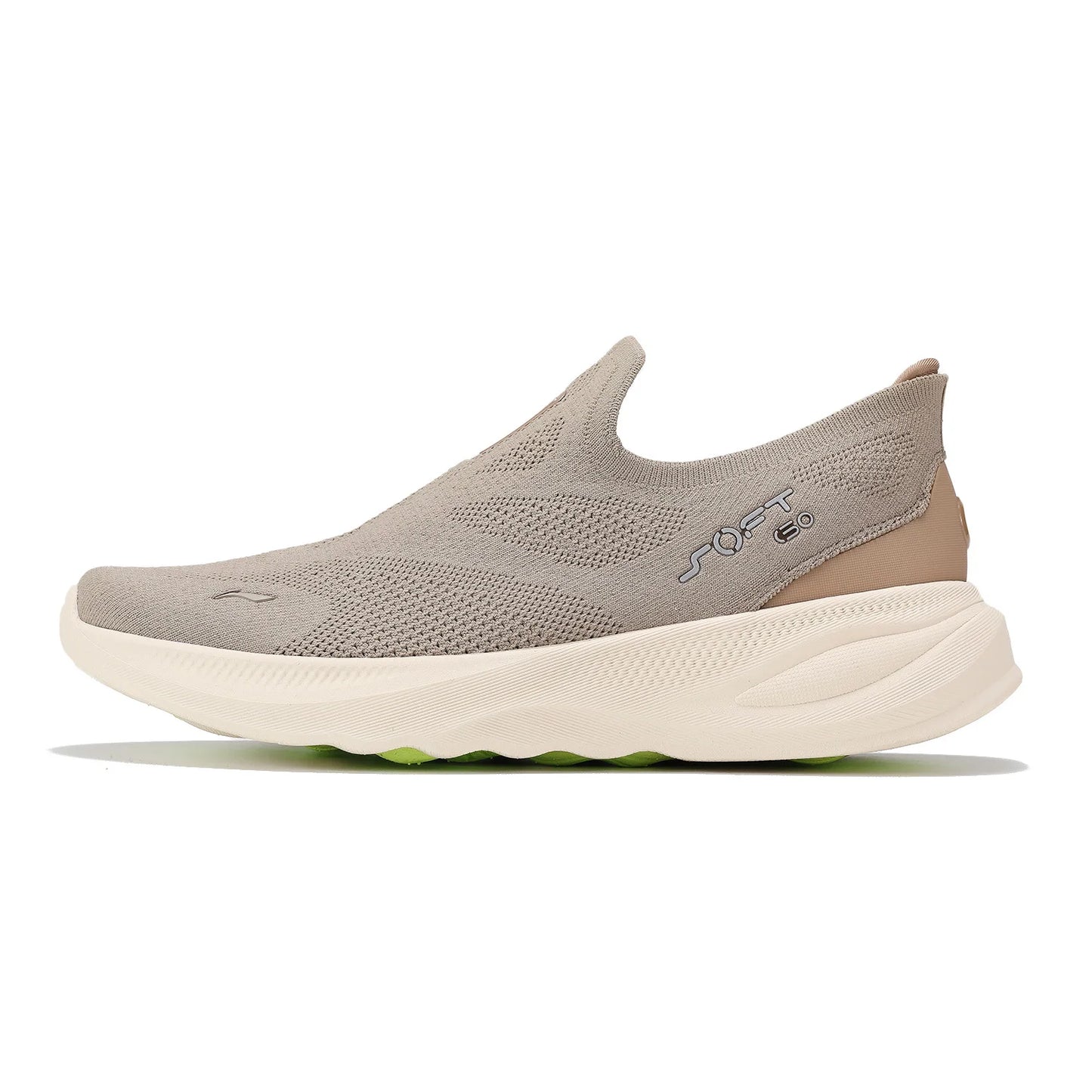 Zapatillas deportivas casual sin cordones Li-Ning SOFT GO 2 KNIT para hombre, cómodas, estables y con amortiguación, de malla para caminar, jogging y uso diario AGLV017