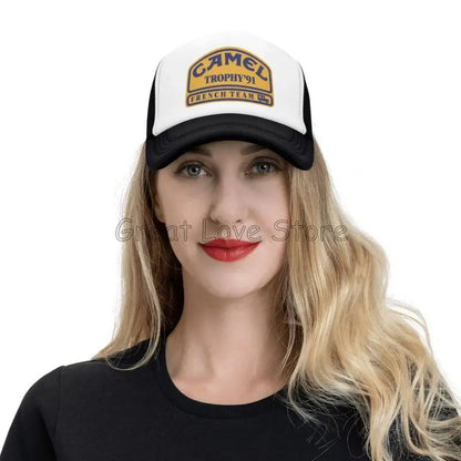 Camel Trophy 91 Print Baseball Cap Unisex Sun Visors Hat Summer Hip Hop Hats for Men Women Outdoor Breathable Mesh Snapback Caps