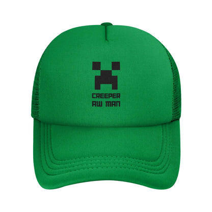 Unisex Creepers mob sticker Trucker Cap Mesh Baseball Cap Snapback Caps Hats Sun Hats Breathable Golf Hats Summer