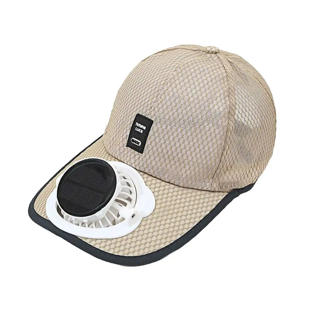 Breathable Sunhat with Solar Fan Sun Block Baseball Hat with Solar Fan USB Charging Fan Outdoor Sunhats Sunscreen Sunshade Hats