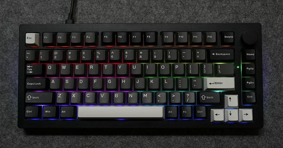 Tastiera meccanica gaming personalizzata Akko 5075 V3 75% ANSI-US con manopola del volume, hot-swappable, RGB, USB Type-C/2.4g e BT5.0 tri-mode