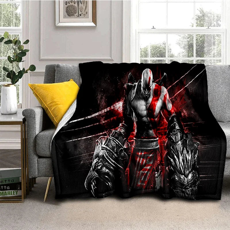 29 Style Kratos God of War Games Cartoon Blanket,Soft Throw Blanket for Home Bedroom Bed Sofa Picnic Travel Office Cover Gifts