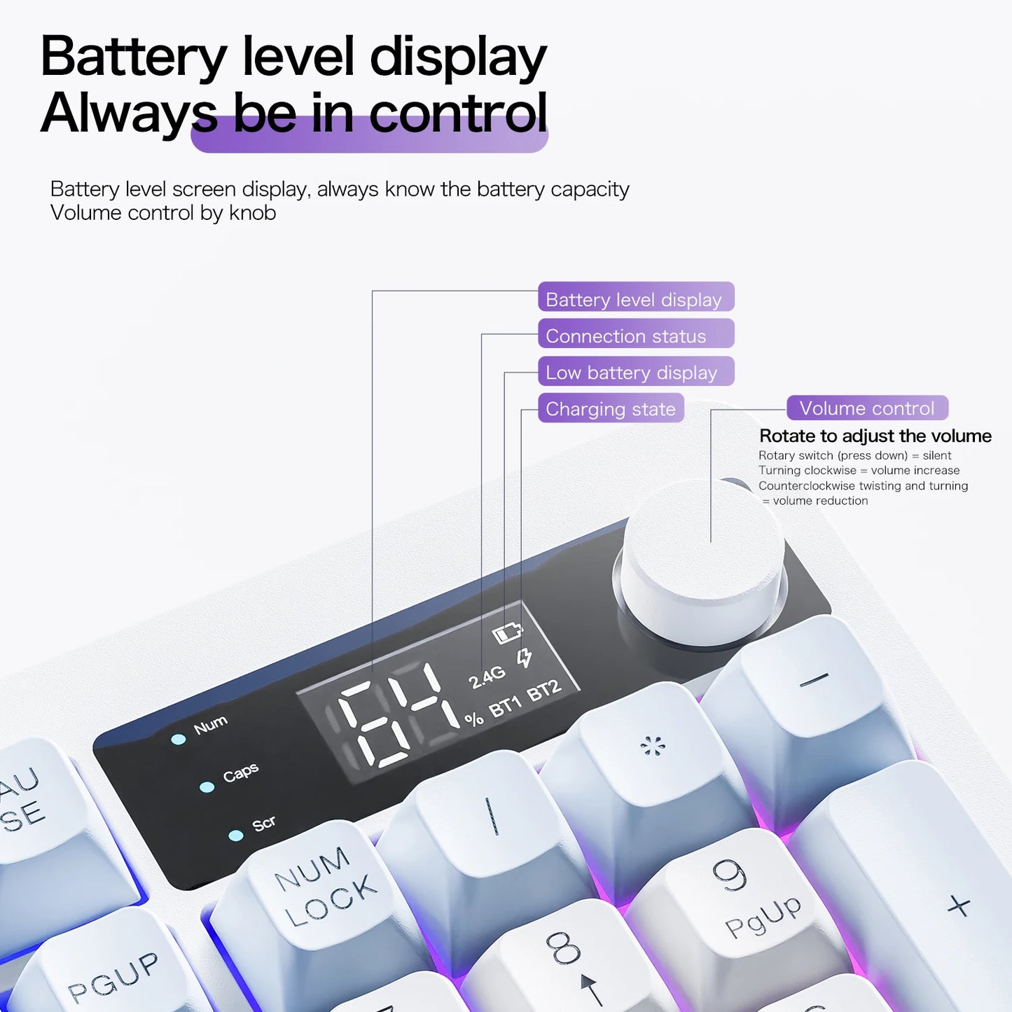 XUNFOX TK100 tastiera wireless 2.4 Bluetooth dual-mode gaming silenziosa per ufficio e notebook, universale