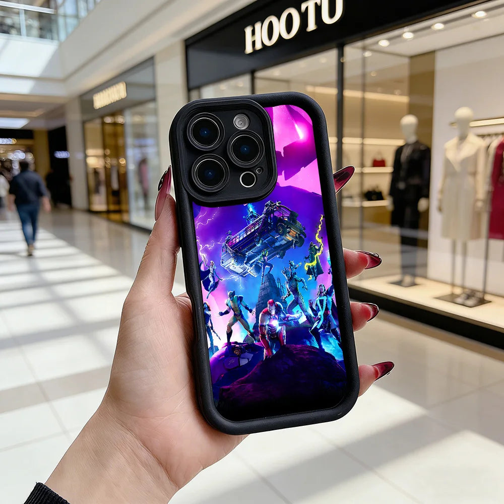 Capa de telemóvel Fortnite para Samsung Galaxy A17 A07 A06 A26 A16 A06 A35 A55 A25 A05s A15 A54 A34 A36 A24 4G 5G, capa traseira flexível