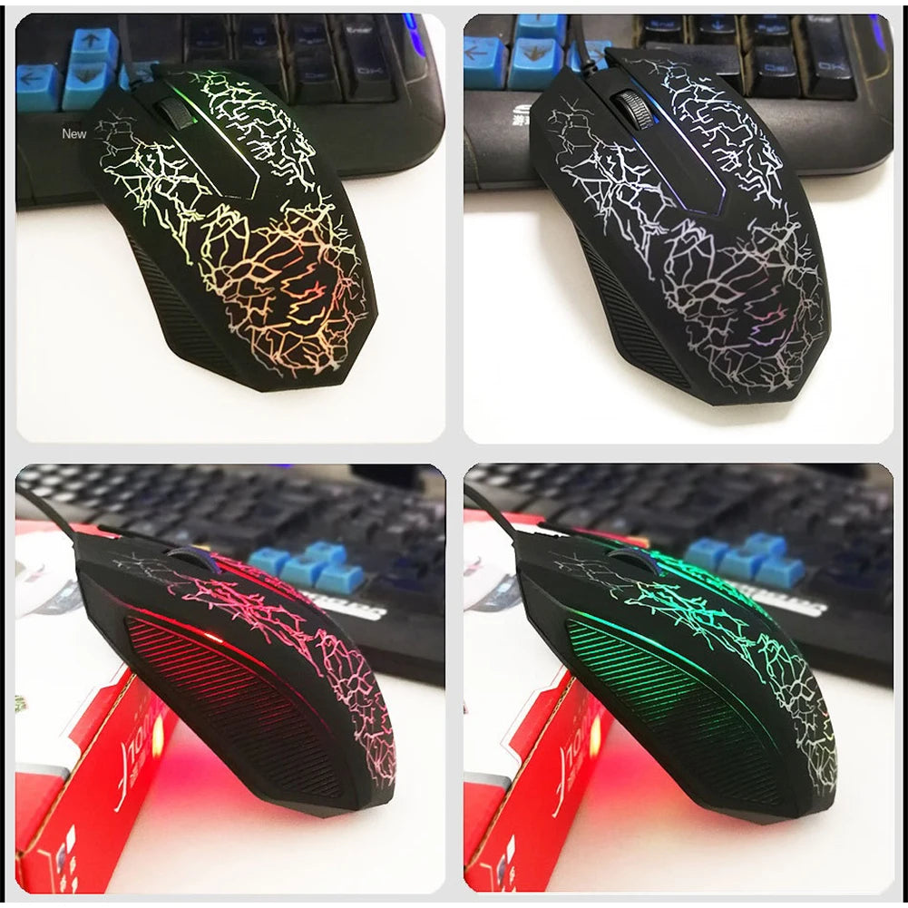 2400 DPI USB-bedrade gamingmuis met ledverlichting, professionele gamermuis, ergonomische computermuis voor PC, laptop en Macbook