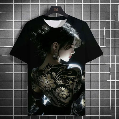 3D Printed Cool Boy Snake Butterfly T Shirt For Men Colorful Cartoon Pattern T-Shirts Summer Street Short-Sleeved Tees Loose Top