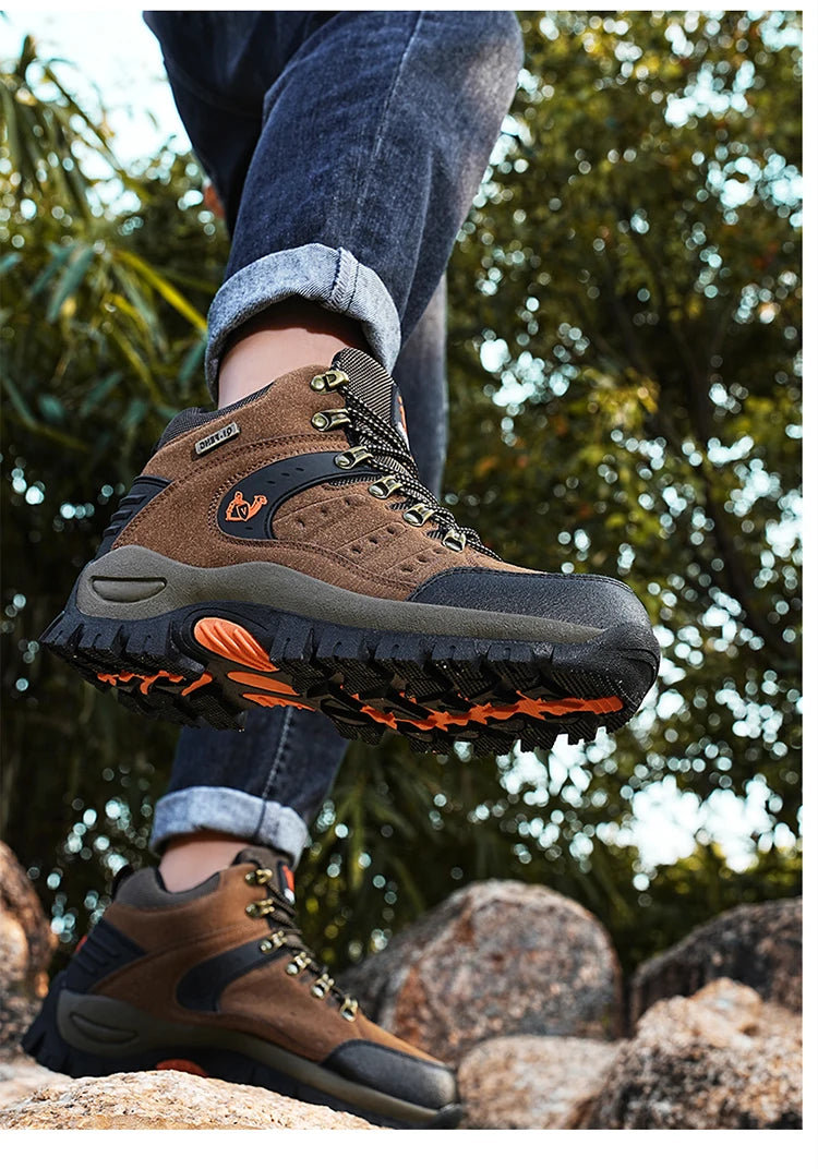 Scarponi da trekking impermeabili per uomo e donna, per primavera e autunno, resistenti all’usura, per sport di montagna e caccia