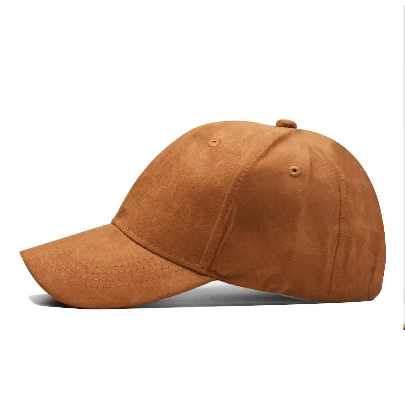 New Wholesale Suede Baseball Cap Autumn Winter for Men Women  Winter Solid Street Hat Unisex Adjustable Casual Plain Gorra Caps