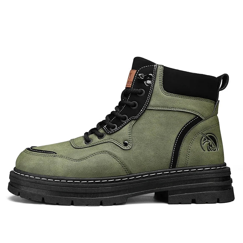 Hommes bottes 2025 chaussures décontractées hiver plate-forme en cuir concepteur de luxe Chelsea Cowboy travail en plein air sécurité cheville baskets