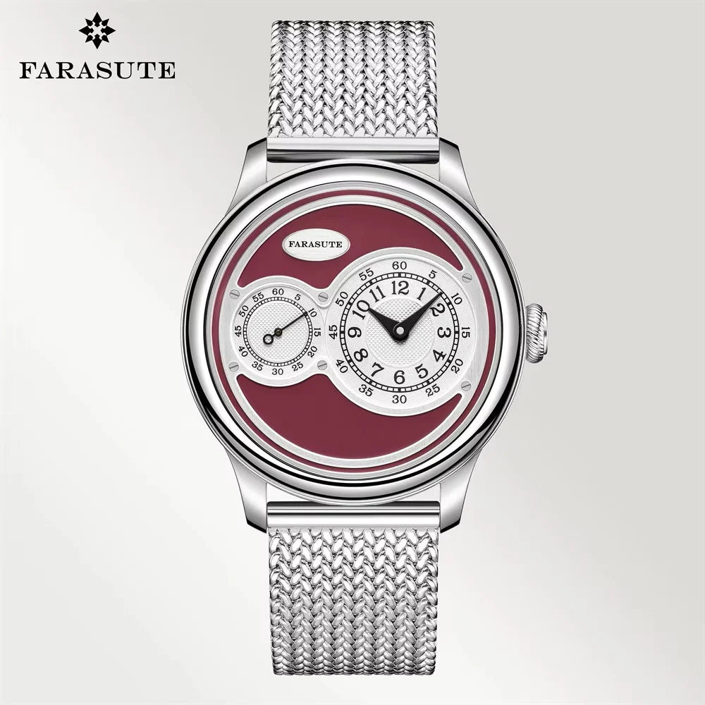 FARASUTE New Casual Fully Automatic Mechanical Men Watch Luxury Sapphire Stainless Steel Wristwatch 5Bar Waterproof Reloj Hombre