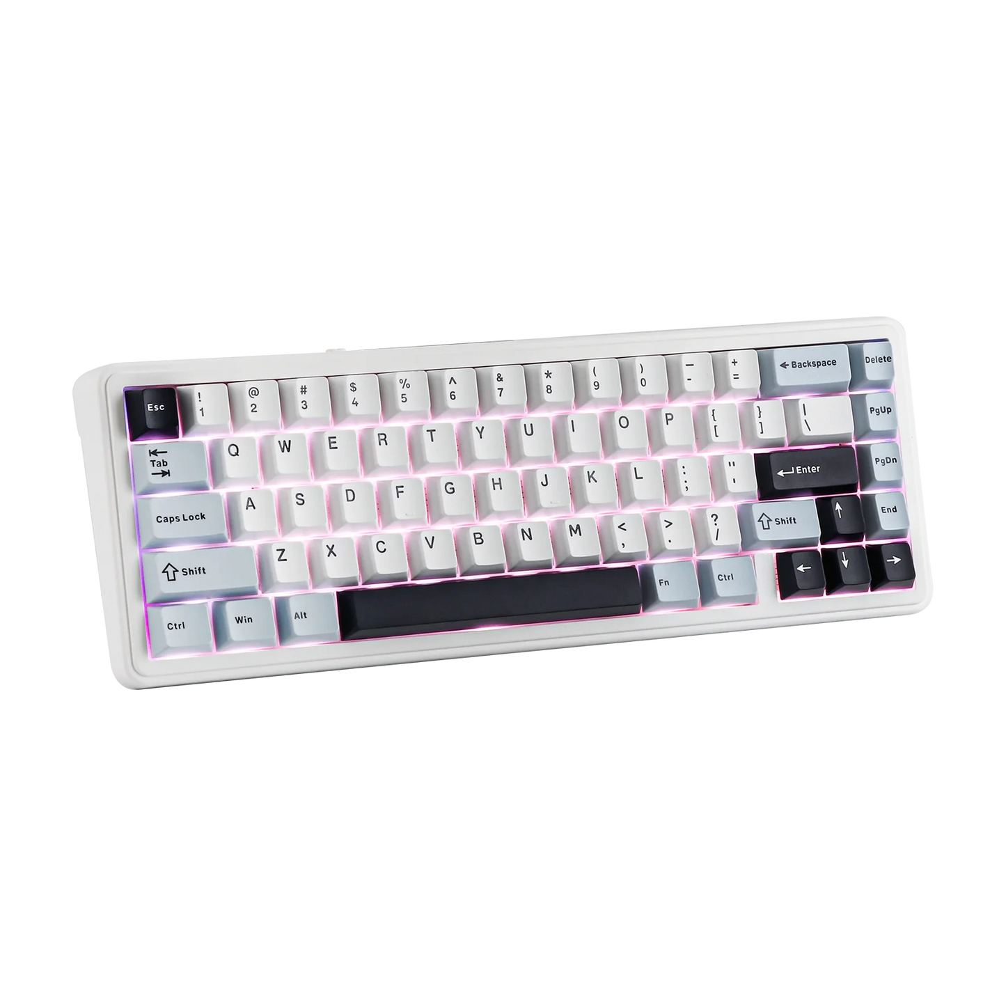 Teclado mecánico EPOMAKER x AULA F65 con distribución 65%, hot-swap, montaje gasket y conexión con cable/Bluetooth/inalámbrica 2.4G para Mac/Win