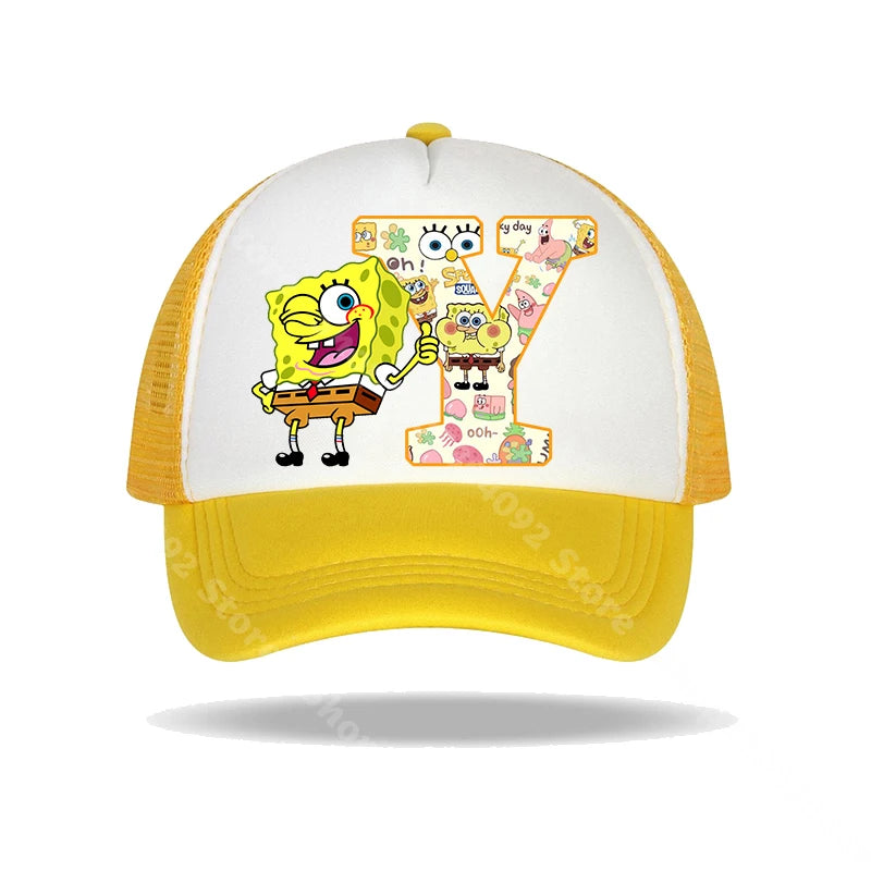 SpongeBob SquarePanted Baseball Cap Kids Adults Letter Print Sun Hats Anime Cartoon Adjustable Peaked Caps Summer Casual Hat New
