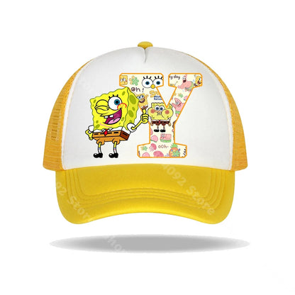 SpongeBob SquarePanted Baseball Cap Kids Adults Letter Print Sun Hats Anime Cartoon Adjustable Peaked Caps Summer Casual Hat New