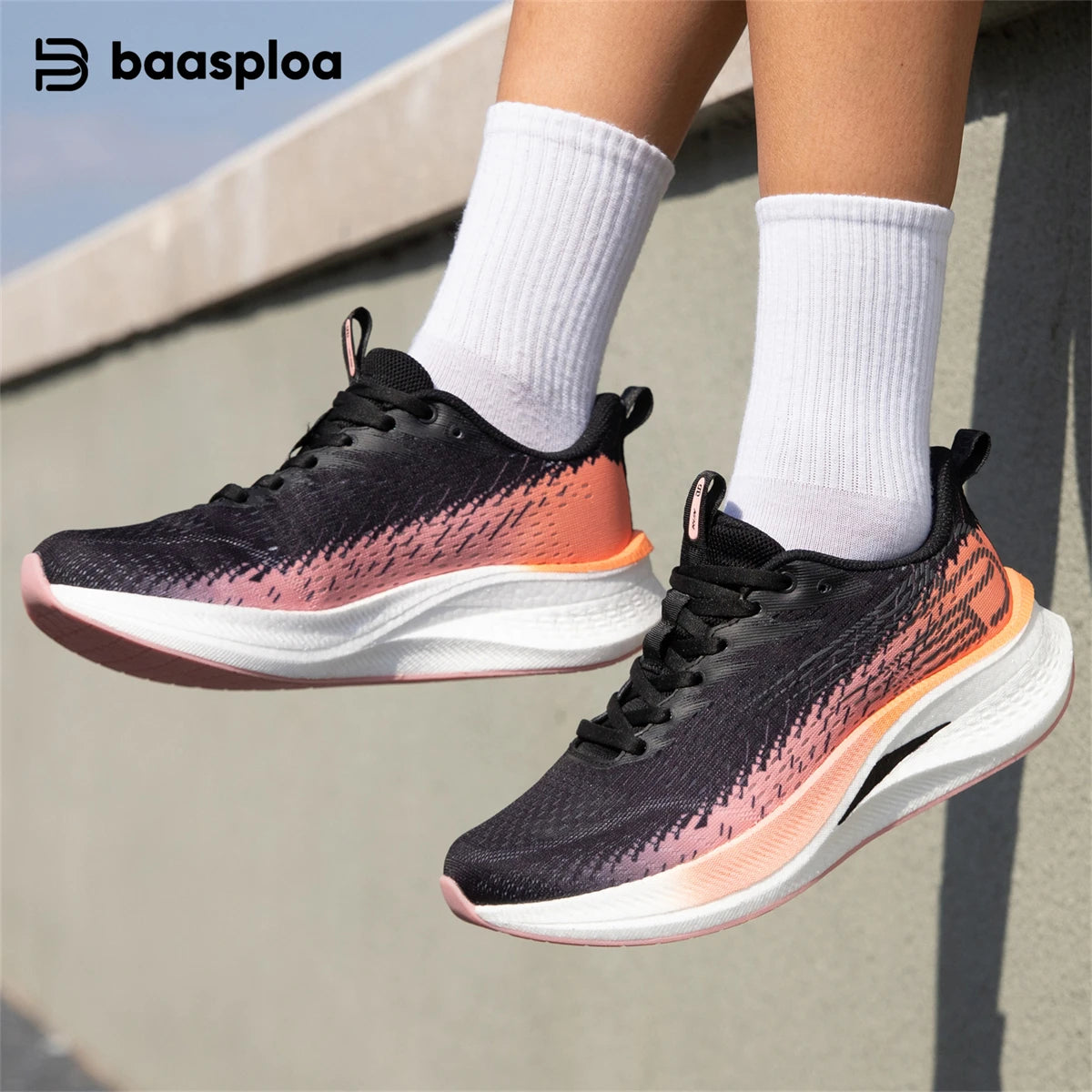 Baasploa løbesko til mænd, professionelle træningssko til kvinder, med kulfiberplade, åndbare sneakers i mesh, lette unisex-sportssko til mænd