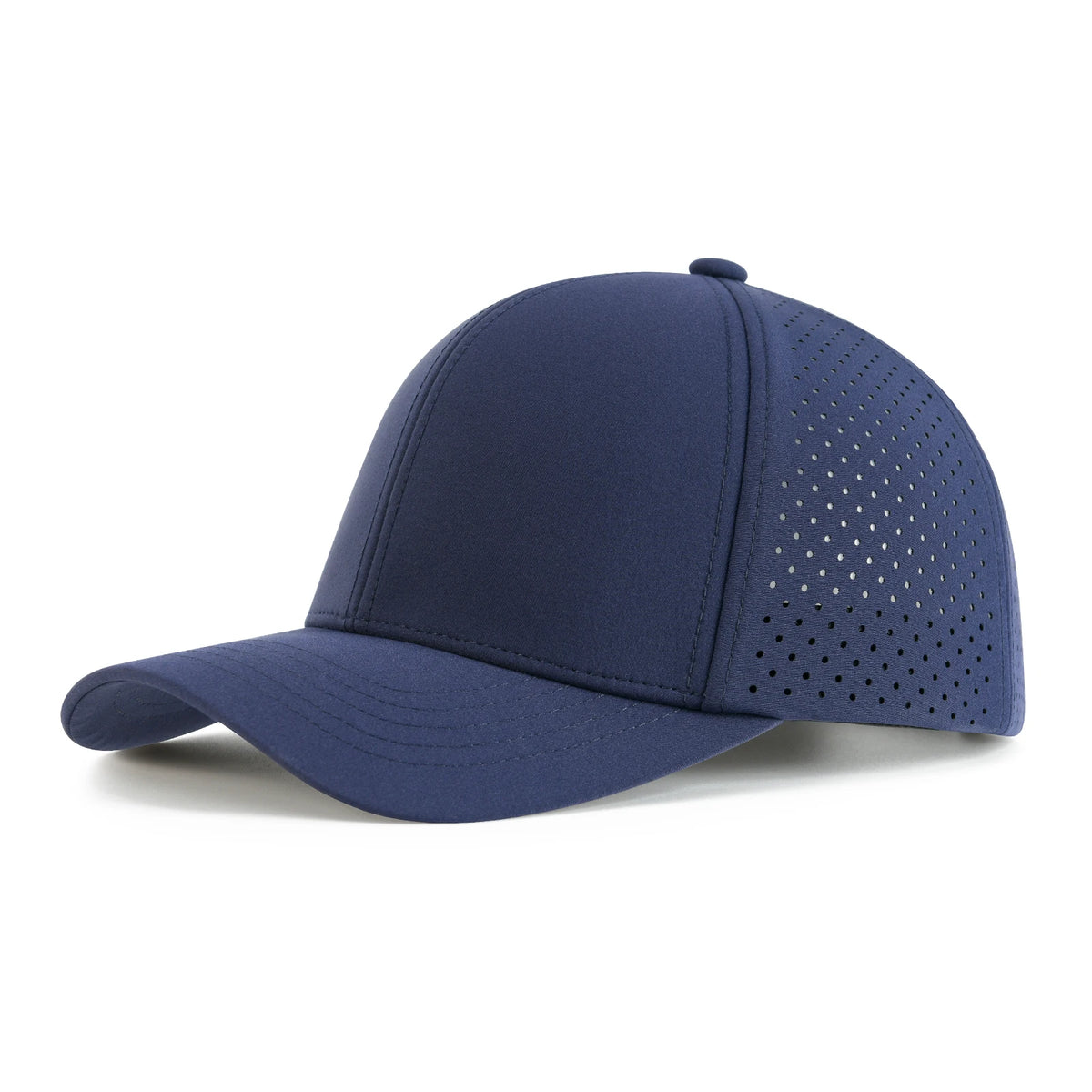 VOBOOM Șapcă de baseball pentru bărbați, cu uscare rapidă, din plasă tăiată cu laser, cu bor curbat, tip snapback, pentru alergare în aer liber și călătorii, negru