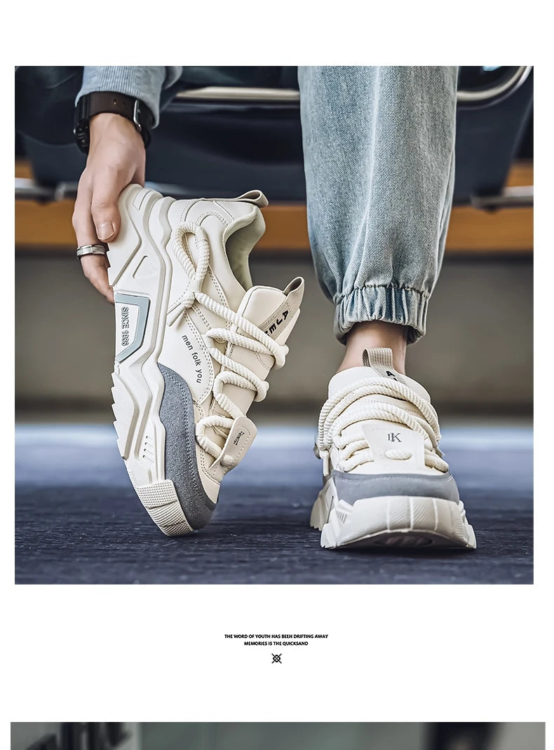 Sneakers casual da uomo - Moda primaverile - Scarpe da skateboard basse e versatili per uomo, adatte agli sport all'aria aperta