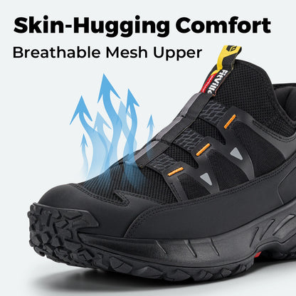 Sneakers larghe Fittington da uomo, scarpe da trekking slip-on, scarpe da corsa da uomo morbide e comode, scarpe da passeggio antiscivolo con supporto per l'arco plantare