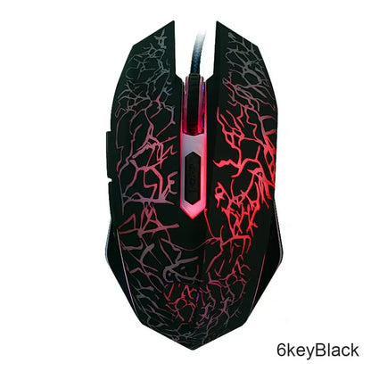 2400 DPI USB-bedrade gamingmuis met ledverlichting, professionele gamermuis, ergonomische computermuis voor PC, laptop en Macbook