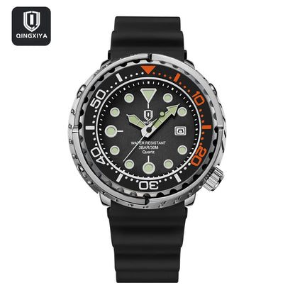 QINGXIYA Sports Men Quartz Watch Silicone Strap Waterproof Luminous Date Wristwatch Mens Military Clock Man Relogio Masculino