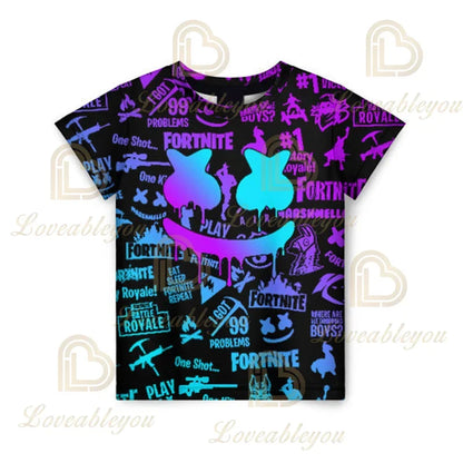 Battle Royale majica Fortnite T-shirt Victory Cartoon topovi za tinejdžere, dječja odjeća Hero Game Fortress Night 3D za dječake i djevojčice