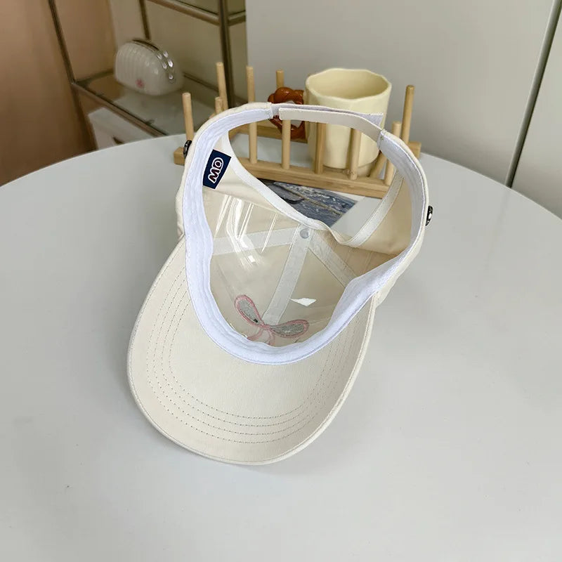 Bows Children Baseball Caps Hollow Empty Top High Ponytail Caps Adjustable Kids summer Sun Hats Boys Girls Hip hop Baseball Hat