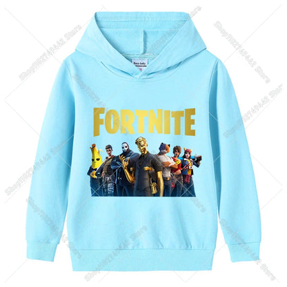 Dječja hoodie majica Fortnites za jesen, dukserica s kapuljačom za dječake i djevojčice, tanka trenirka, pulover dugih rukava, sportska dječja odjeća