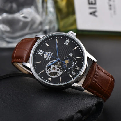 118A StoreOrient Series Sports Sun, Moon, and Stars Skeleton Mechanical Men's Sports Watch Full Functionality World Time