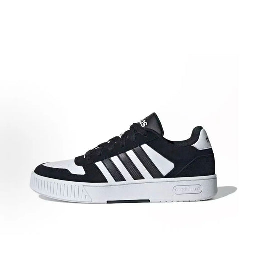 Adidas Neo D-PAD, baskets basses unisexes en cuir synthétique, confortables et polyvalentes, avec semelle à crantures, noir JR8328