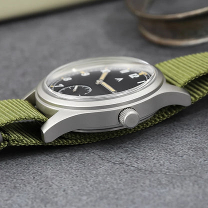 Militado V2 Version Military D12 Watch 36mm AR Sapphire Quartz Movement Watches Waterproof Sub-second Stainless Steel Wristwatch