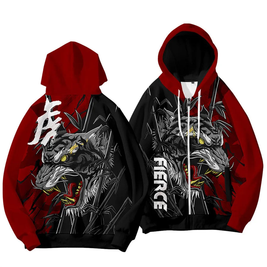 3D Print Chinese New Year Clothes Men Hoodies Kids Fashion Dragon Graphic Sweatshirts Cool Streetwear Hooded Hoody Clothing Top