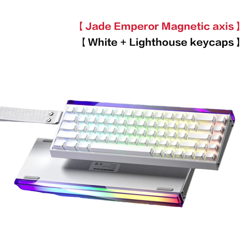 Tastiera meccanica gaming AULA HERO 68 HE con asse magnetico RT, cablata, illuminazione RGB, polling rate 8K e incisione laterale