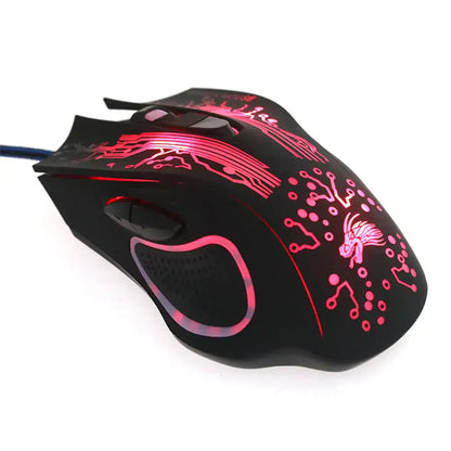 2400 DPI USB-bedrade gamingmuis met ledverlichting, professionele gamermuis, ergonomische computermuis voor PC, laptop en Macbook