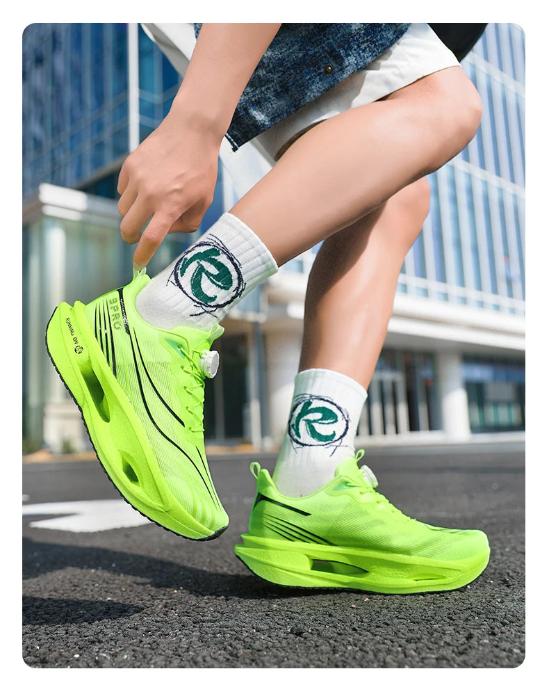 Running Shoes Carbon Board Speciality Marathon Men Sports Breathable Lightweight Women's Comfortable Athletic Nonskid Sneakers