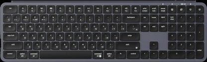 Tastiera wireless ultra-sottile Keychron B6 Pro layout ISO, formato completo, portatile e leggera, con connessioni 2.4GHz e Bluetooth