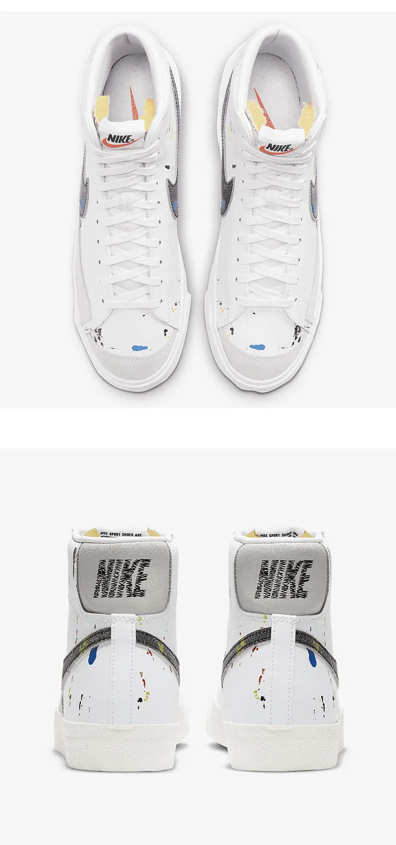 Nike originale, sæsonaktuelle, nye mid-top skateboardsko til mænd og kvinder, sports- og fritidssko DC7331-100