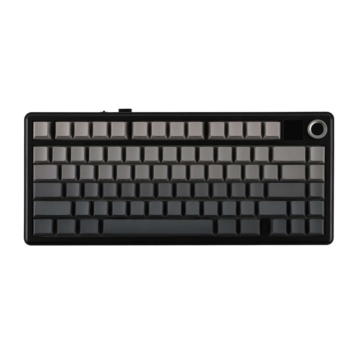 Teclado mecánico inalámbrico EPOMAKER X AULA F75 MAX compacto 75% con distribución ANSI, conexión por cable/Bluetooth/2.4GHz, pantalla TFT y perilla