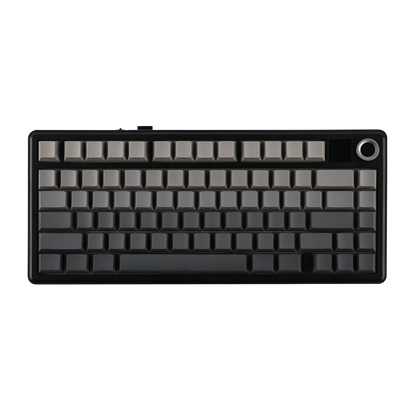Teclado mecánico inalámbrico EPOMAKER X AULA F75 MAX compacto 75% con distribución ANSI, conexión por cable/Bluetooth/2.4GHz, pantalla TFT y perilla