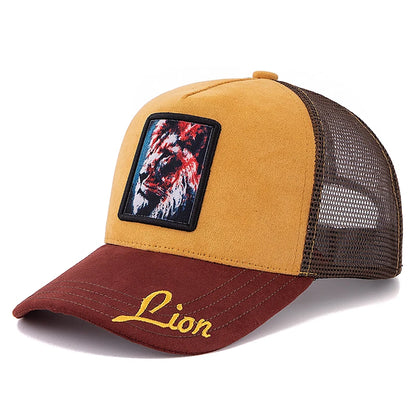 Unisex „Trucker“ kepurė su „Grizzlies“ raštu, su siuvinėtu motyvu, iš zomšos, vasarinė kepurė nuo saulės, vasarinė kepurė su gyvūnų motyvu, beisbolo kepurė vyrams ir moterims
