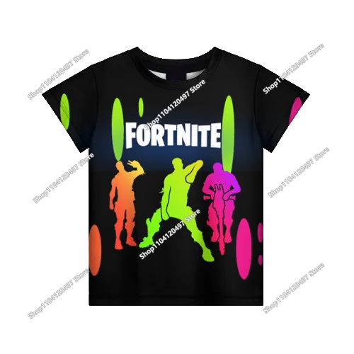T-shirt Fortnite 2026 para rapaz, verão, anime, gaming, T-shirt para todos, camisola gira, T-shirt básica Battle Gamer, manga curta para homem