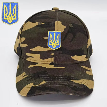 Embroidery Ukraine trident Symbol Spetsnaz Special Forces Men Women Boy Baseball Caps Dad caps Snapback Adjustable Camouflage