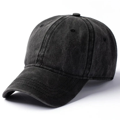 Men Women 53-56cm 56-59cm 60-63cm Vintage Unstructured Baseball Cap Washed Cotton Adjustable Cap for Big/ Small Head and Kids
